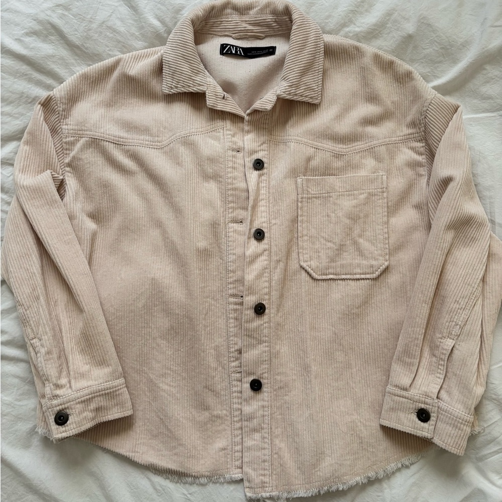 zara corduroy shacket